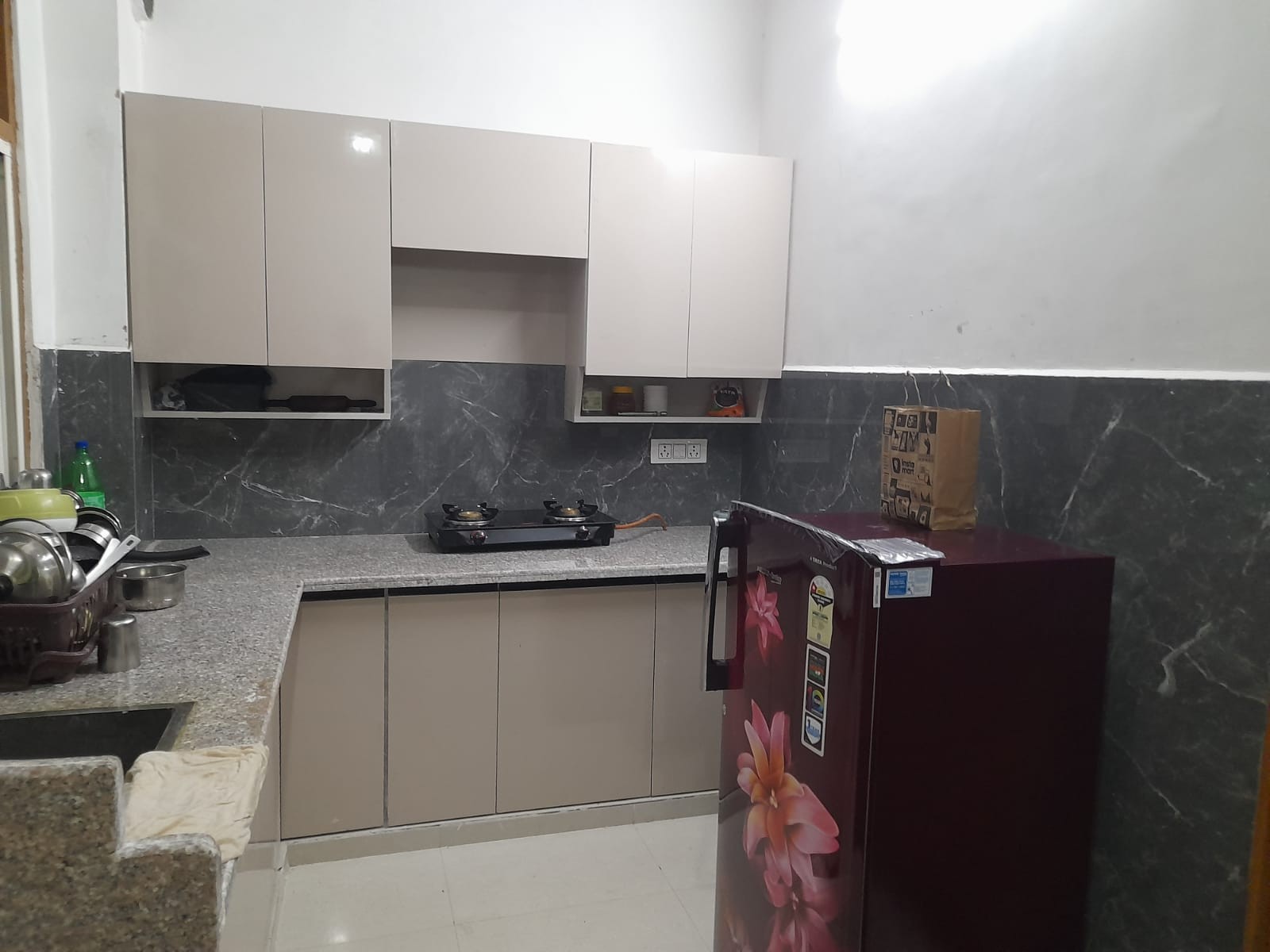 AC room with ample storage